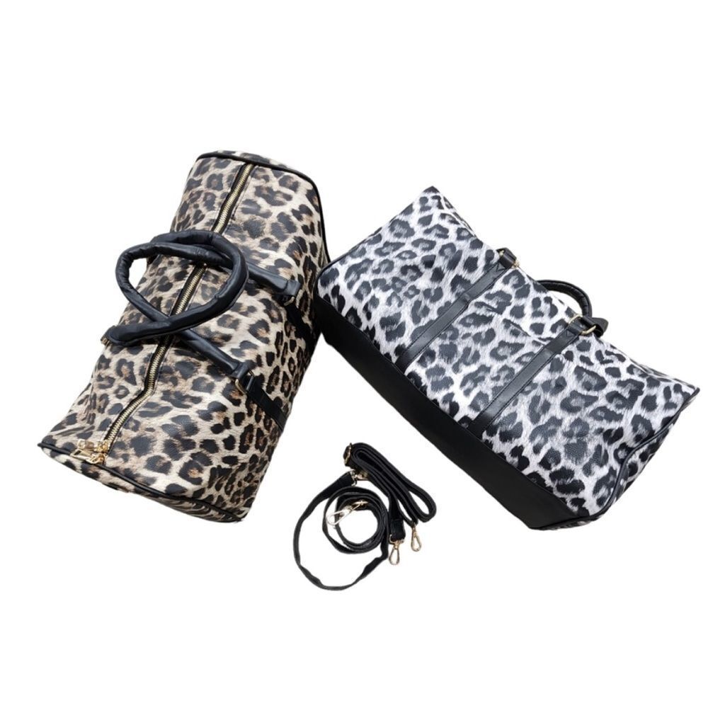 Leopard Print Duffle Bag